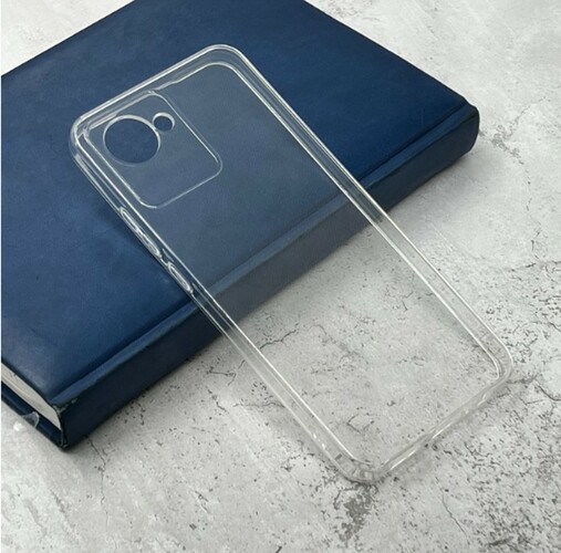 Накладка Realme C30/Narzo 50i Prime прозрачный с защитой камеры 1мм силикон