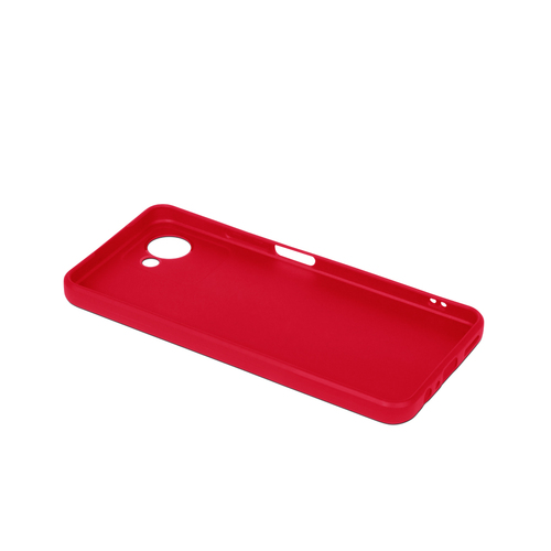 Накладка Realme C30s красный матовый силикон DF Однотонный - 3