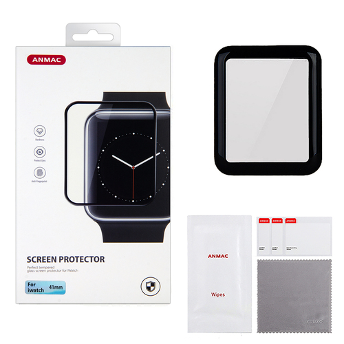 Защитное стекло Apple iWatch 7 41мм черный 3D Anmac