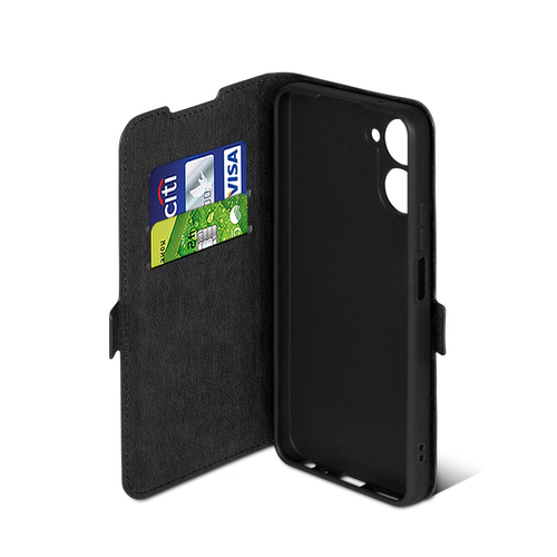 Чехол-книжка Realme 10 Pro черный горизонтальный DF - 4