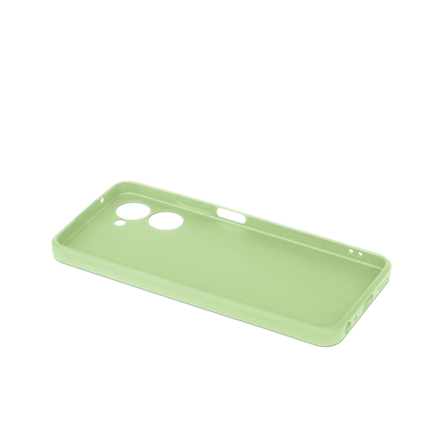 Накладка Realme 10 Pro светло-зеленый матовый силикон DF Однотонный - 3