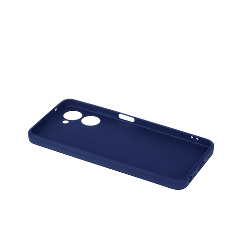 Накладка Realme 10 Pro синий матовый силикон DF Однотонный - 3