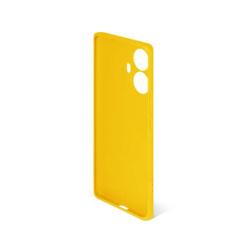 Накладка Realme 10 Pro Plus желтый матовый силикон DF Однотонный - 2