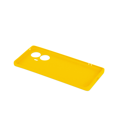 Накладка Realme 10 Pro Plus желтый матовый силикон DF Однотонный - 3
