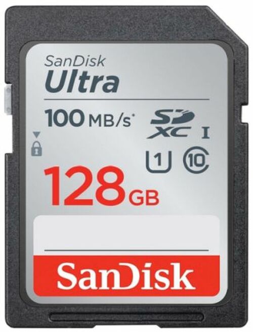 Карта памяти SD Sandisk 128GB Класс 10 Ultra 100 Mb/s