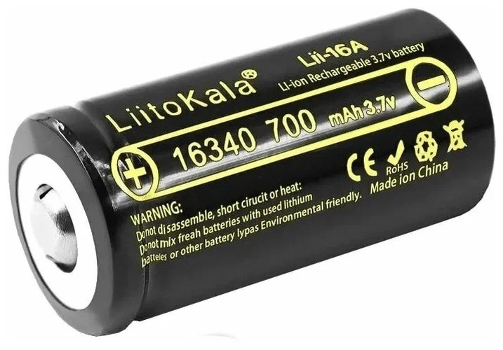Аккумуляторы LiitoKala Lii-16A CR123 700mAh Li-Ion
