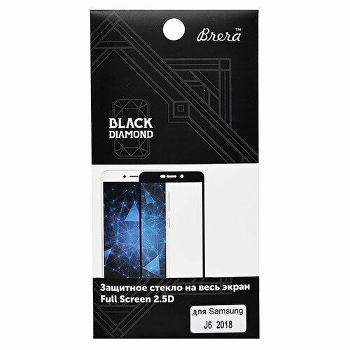 Защитное стекло Samsung J6 2018 черный FullGlue Brera - 3