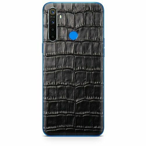 Накладка Samsung A30s/A50/A50s черный под кожу крокодила силикон Кожа