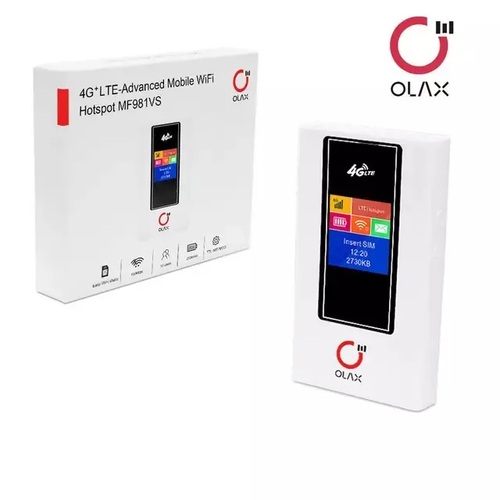 Wi-Fi роутер OLAX MF981VS 4G LTE LED дисплей портативный белый