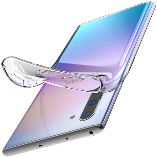 Накладка Samsung Note 10 прозрачный 0.3-0.5мм силикон