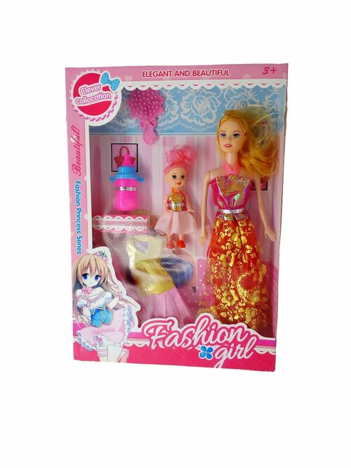 Игрушка кукла Fashion girl с ребенком и аксессуарами