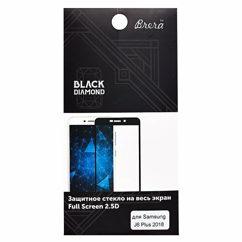 Защитное стекло Samsung J6 Plus 2018 черный FullGlue Brera - 3