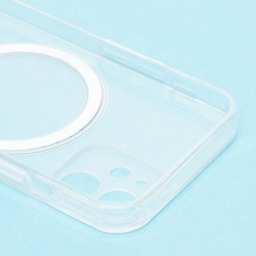 Накладка Apple iPhone 12 mini прозрачный силикон SafeMag - 5