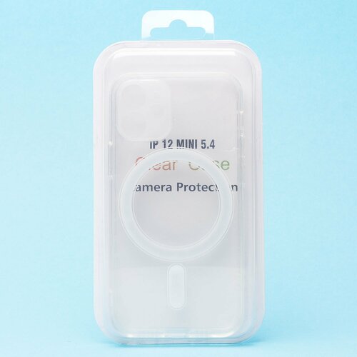 Накладка Apple iPhone 12 mini прозрачный силикон SafeMag - 7