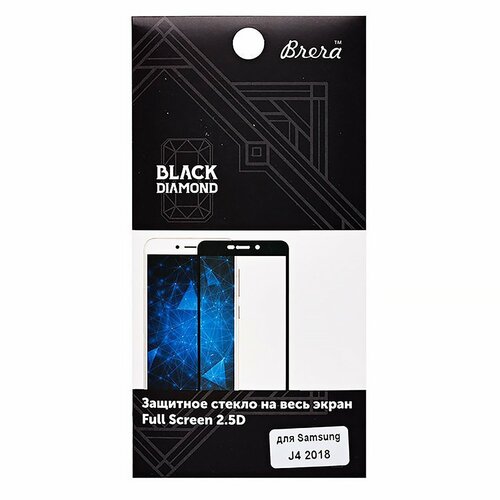 Защитное стекло Samsung J4 2018 черный FullGlue Brera - 3