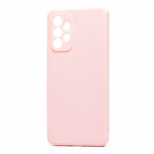 Накладка Samsung A73 светло-розовый с защитой камеры Silicone Case Full без лого - 2