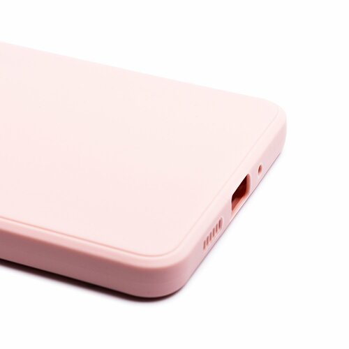 Накладка Samsung A73 светло-розовый с защитой камеры Silicone Case Full без лого - 4