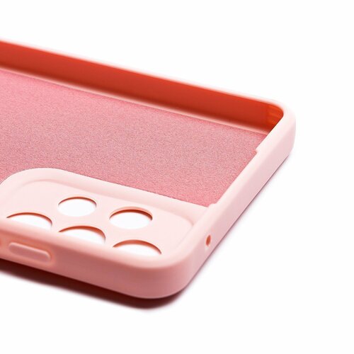 Накладка Samsung A73 светло-розовый с защитой камеры Silicone Case Full без лого - 5