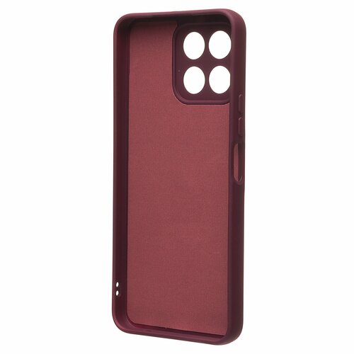 Накладка Huawei Honor X6/X8 5G бордовый Silicone Case Full без лого - 3