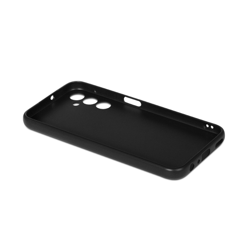 Накладка Samsung A14 черный матовый силикон DF Однотонный - 3