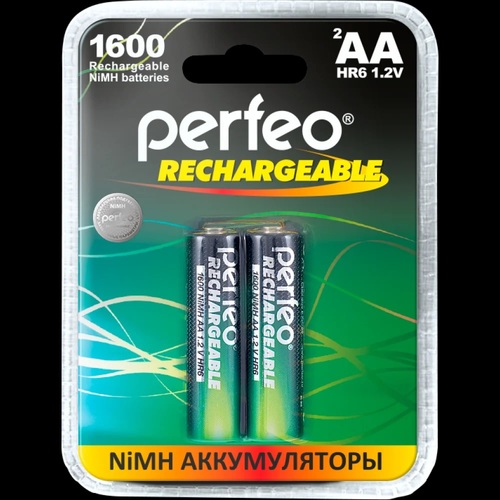 Аккумуляторы Perfeo R06 1600mAh Ni-Mh BL2