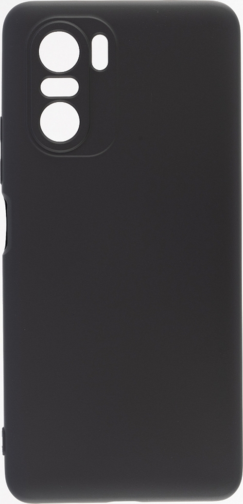 Накладка Xiaomi Poco F3/Redmi K40 черный матовый с защитой камеры 1мм силикон Однотонный
