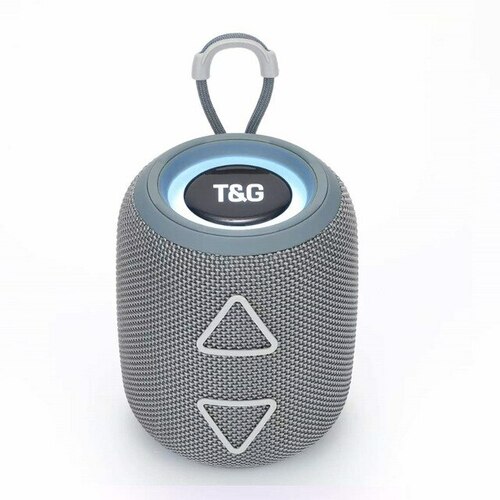 Колонка Бумбокс TG655 TF/AUX/Radio/USB/bluetooth серый LED подсветка