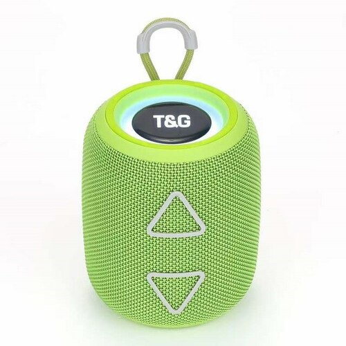 Колонка Бумбокс TG655 TF/AUX/Radio/USB/bluetooth зеленый LED подсветка