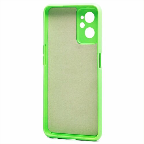 Накладка Oppo A96 зеленый Silicone Case Full без лого - 3