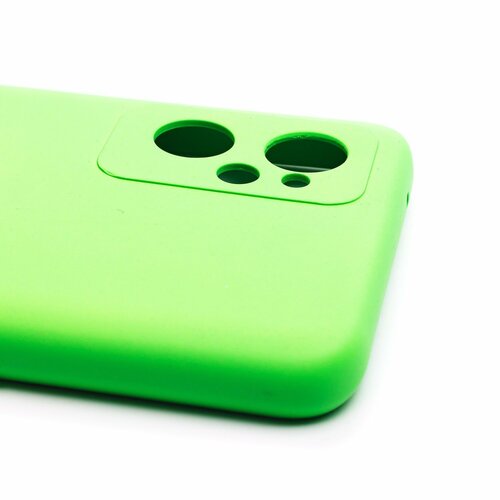 Накладка Oppo A96 зеленый Silicone Case Full без лого - 4