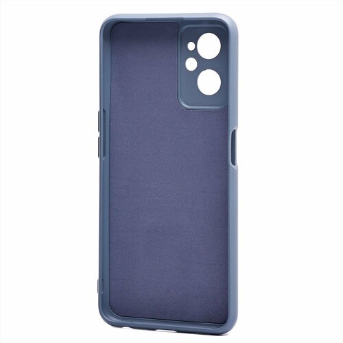 Накладка Oppo A96 серый Silicone Case Full без лого - 3
