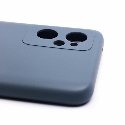 Накладка Oppo A96 серый Silicone Case Full без лого - 4