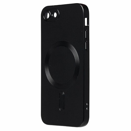 Накладка Apple iPhone 7/8/SE 2020 черный матовый со стеклами на камере силикон SafeMag - 2