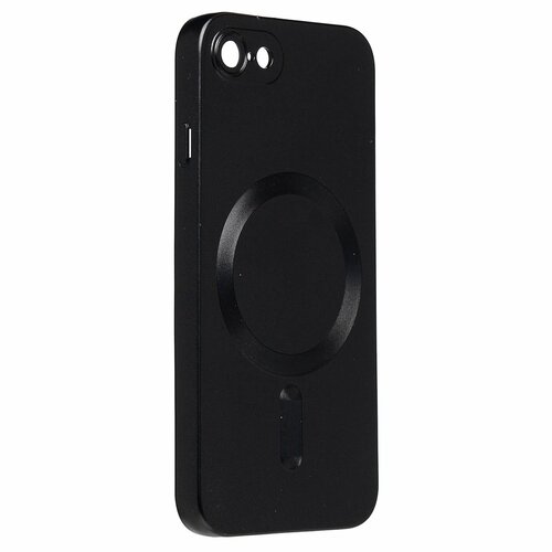Накладка Apple iPhone 7/8/SE 2020 черный матовый со стеклами на камере силикон SafeMag - 3