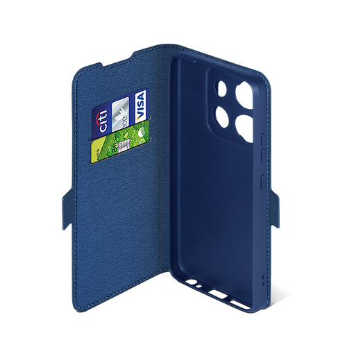 Чехол-книжка Infinix Smart 7/Tecno Pop 7/Pop 7 Pro/Spark Go 2023 синий горизонтальный DF - 4