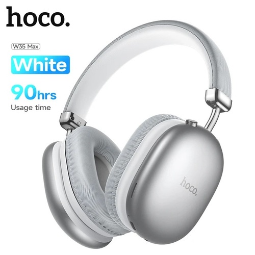 Наушники HOCO W35 Max накладные, Bluetooth, микрофон, серебро