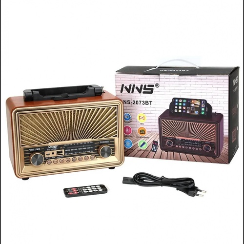 Радиоприемник NNS NS-2073BT аналоговый FM, AM USB/microSD/Bluetooth питание от АКБ, от сети, - 2