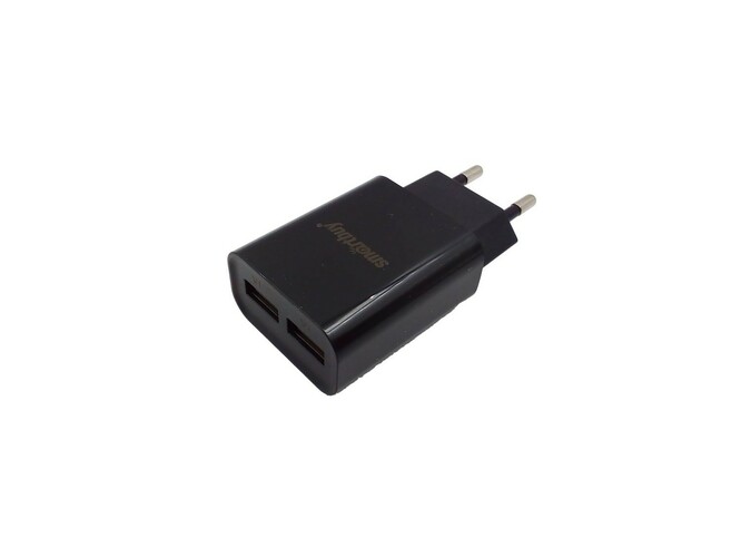 Сетевое зарядное устройство Smartbuy FLASH 2USB черный