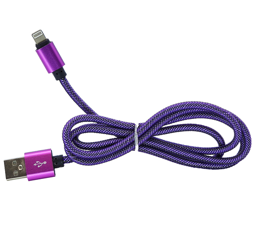 Кабель USB - 8 pin Lightning Орбита KM-54/SMI-07 цветной 2.4A 1 м.
