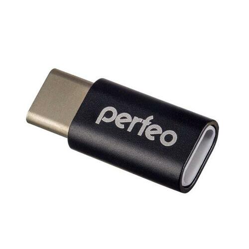 Переходник micro USB - Type-C Perfeo PF-VI-O005 черный