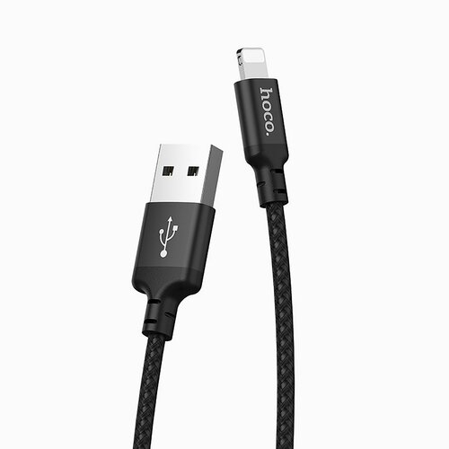 Кабель USB - 8 pin Lightning HOCO X14 черный 1A 1 м.