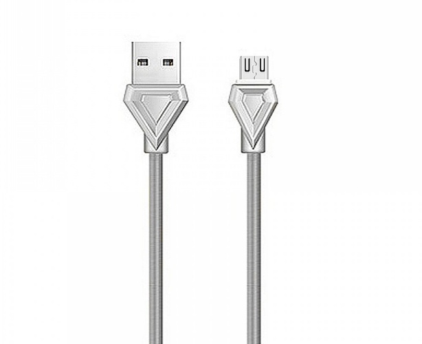 Кабель USB - 8 pin Lightning HOCO U25 серый 1A 1 м.