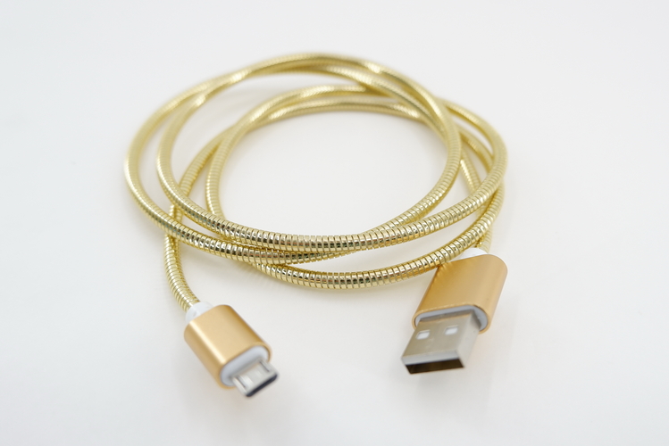 Кабель USB - 8 pin Lightning No brand золотой 1A 1 м. мет. штекер Magnetic