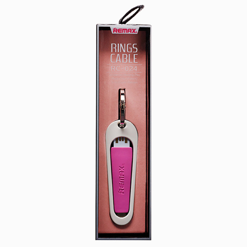 Кабель USB - 8 pin Lightning Remax RC-024i розовый Rings