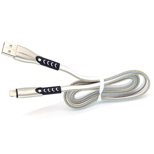 Кабель USB - 8 pin Lightning Орбита OT-SMI24 текстиль белый 2.4A 1 м.