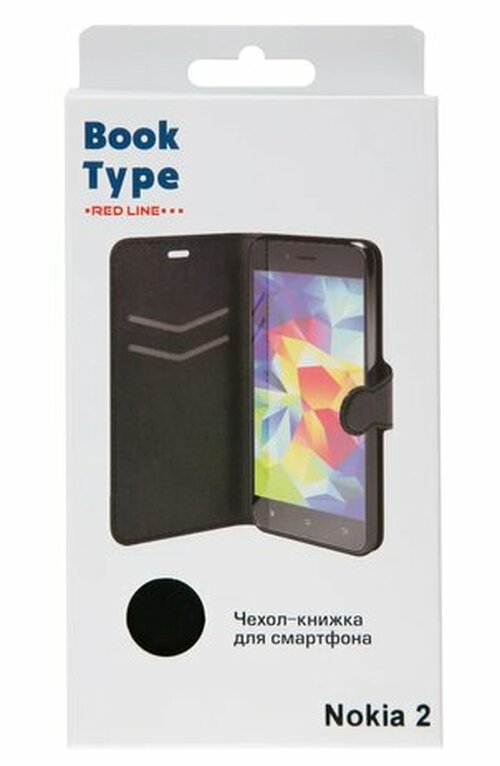 Чехол-книжка Nokia 2 2017 черный горизонтальный RedLine Book Type