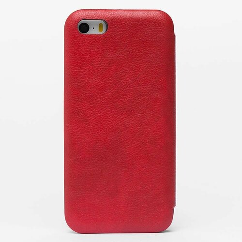 Чехол-книжка Apple iPhone 5/5S/SE красный горизонтальный Fashion Case - 3