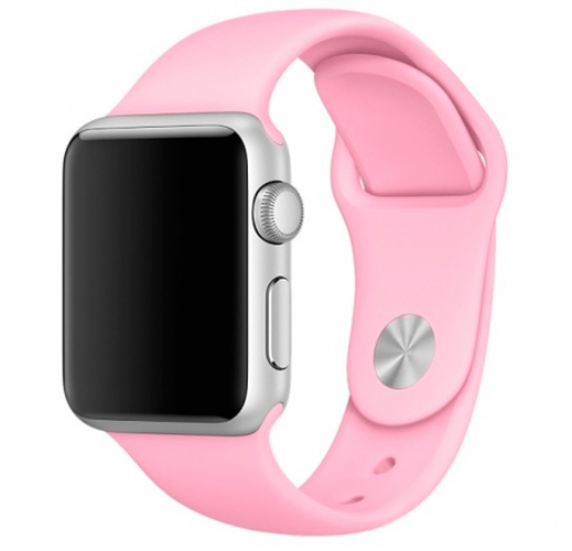 Ремешок Apple Watch 42/44 мм силикон розовый