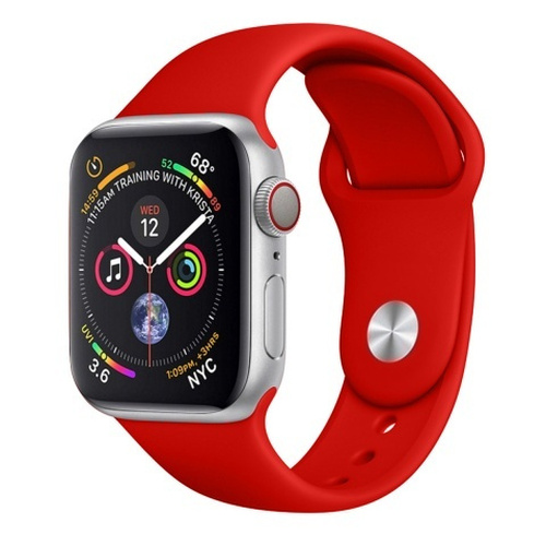 Ремешок Apple Watch 42/44 мм силикон красный