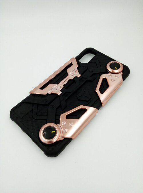 Накладка Apple iPhone X/Xs розовый силикон держатель Джойстик черный